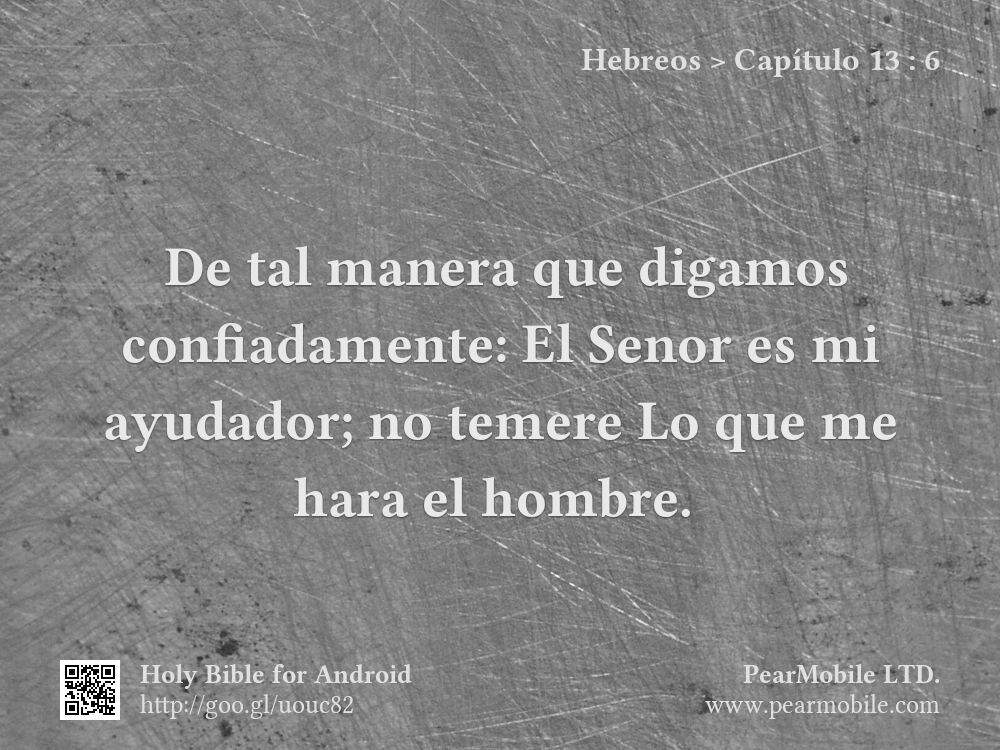 Hebreos, Capítulo 13:6